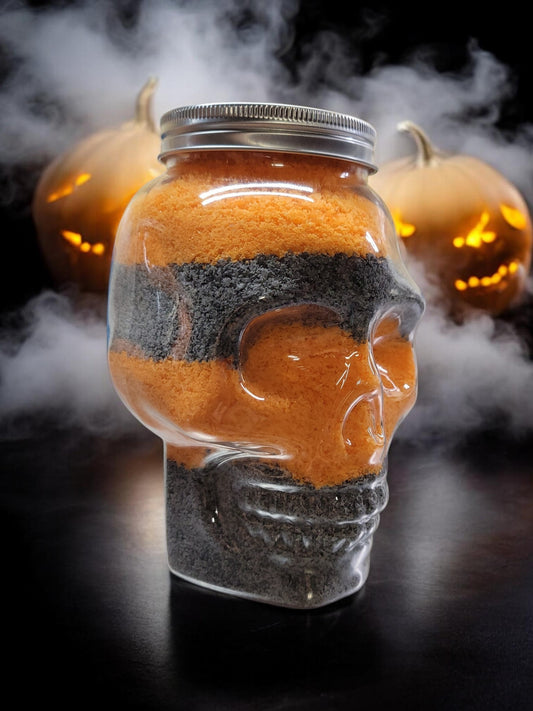 Charred Pumpkin Skull Bath Salts
